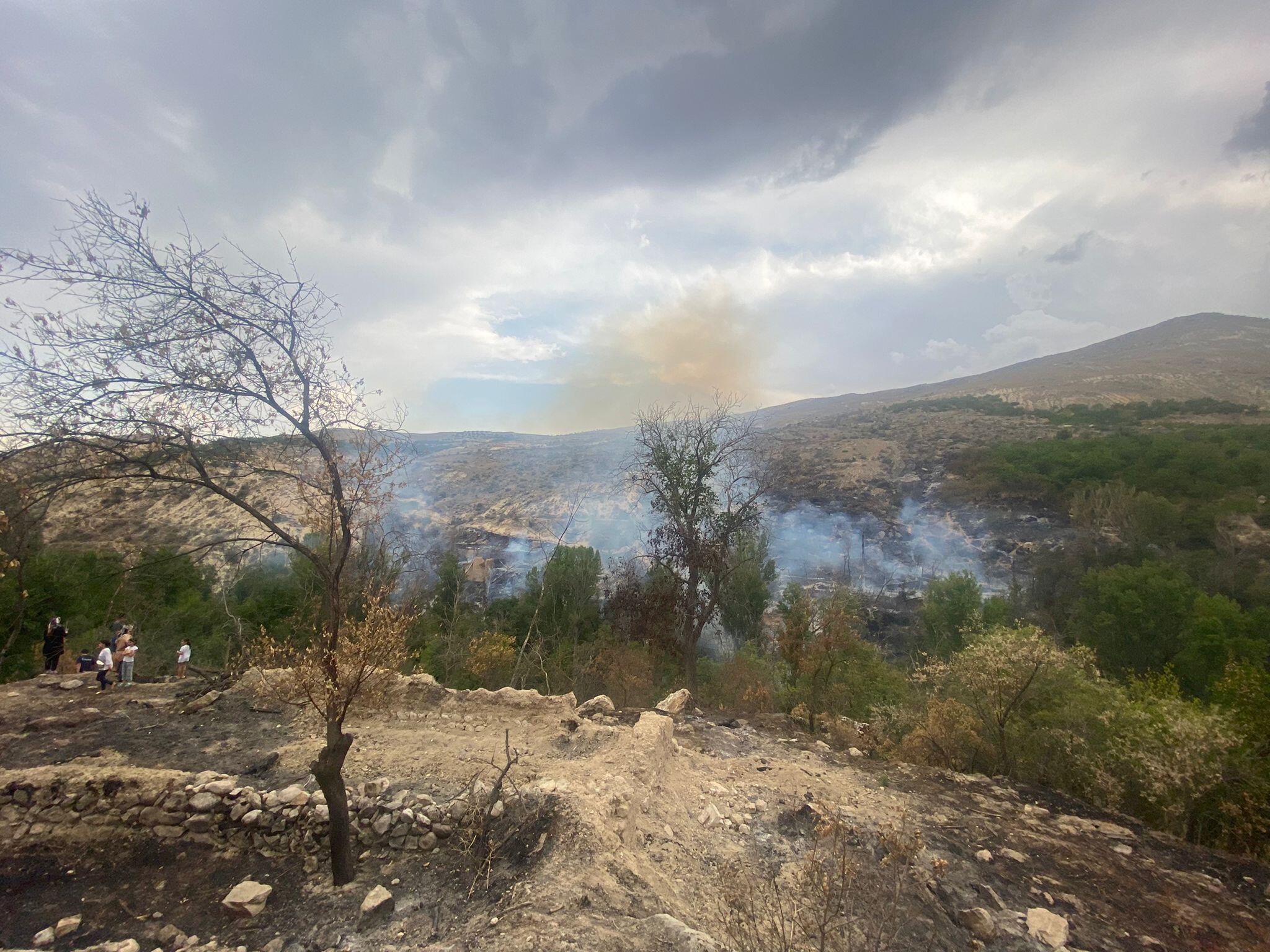 Malatya’da, ormanlık alanda çıkan yangın söndürüldü