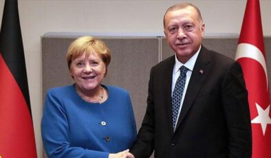 Son dakika… Cumhurbaşkanı Erdoğan, Merkel ile görüştü