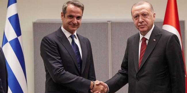 Son dakika… Cumhurbaşkanı Erdoğan, Miçotakis ile görüştü