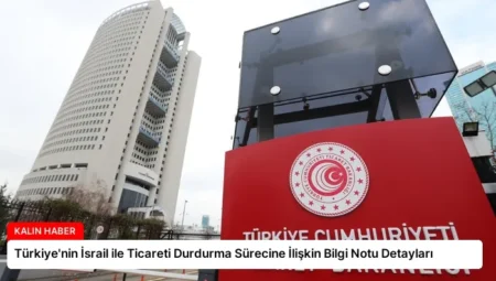 Türkiye’nin İsrail ile Ticareti Durdurma Sürecine İlişkin Bilgi Notu Detayları